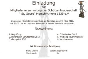 Mitgliederversammlung März 2012
